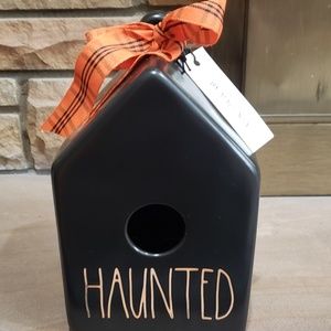 Rae Dunn black Haunted birdhouse VERY rare htf